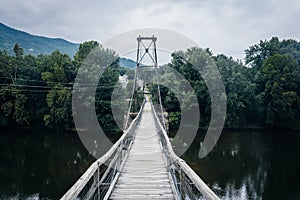 Swinging bridge in Buchanan, Virginia.