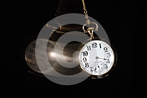 Swinging Pocket Watch Beckoning You to Look More Closely