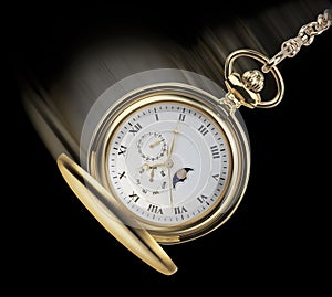 Swinging pocket watch