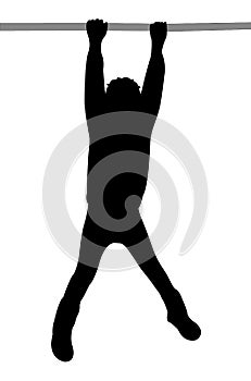 Swinging, silhouette vector