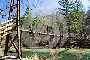 Swinging Suspension Bridge over Maury River