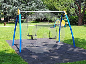 Swings playground city park