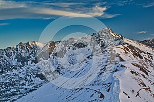 Swinica from Kasprowy Wierch during late autumn