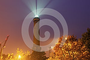 Swinoujscie lighthouse at evening photo