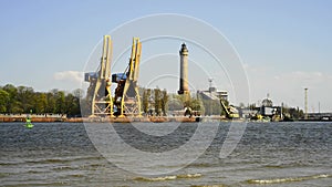 Swinoujscie, Poland, view to the shipyards