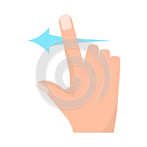 Swipe left touch screen gestures vector illustration photo