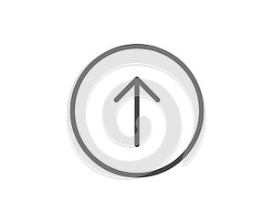 Swipe up button line icon. Scrolling arrow sign. Landing page scroll. Vector