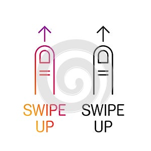 Swipe Up symbol photo