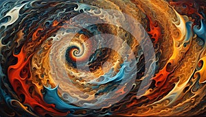 Swirl Abstract Illustration of an abstract multicolored wavy swirl