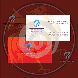 Swirl business card logo icon