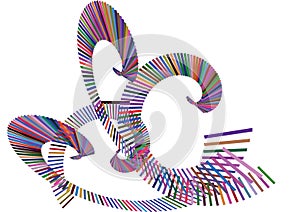 Swirl color bar (vector)