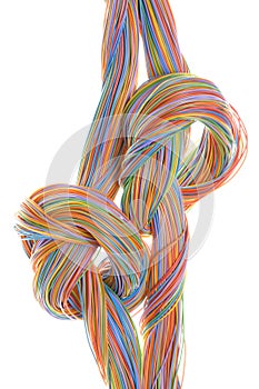 Swirl of computer network cables