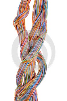 Swirl of computer network cables