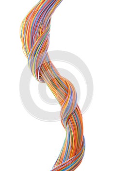 Swirl of computer network cables