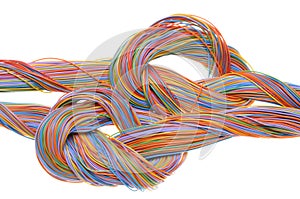 Swirl of computer network cables