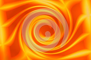 Swirl or curl in orange