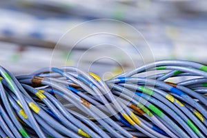 Swirl of electrical computer cable