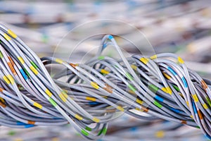 Swirl of electrical computer cable