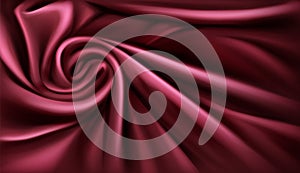 Swirl fabric silk backdrop, drapery folded textile