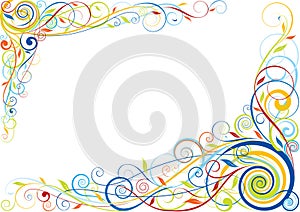 Swirl floral color design
