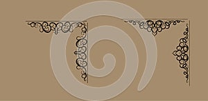Swirl floral design set