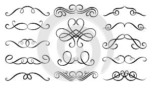 Swirl flourish border text divider line delimiter