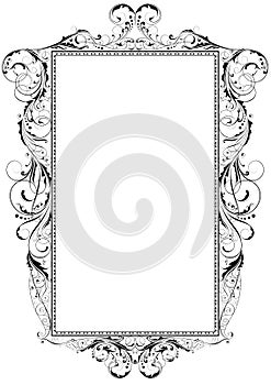 Swirl frame ornament