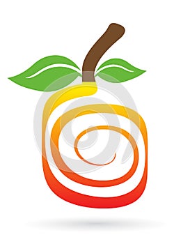 Swirl fruit logo