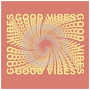SWIRL GRAPHIC GOOD VIBES FOR MEN WOMEN AND TEEN BOYS AND GIRLS