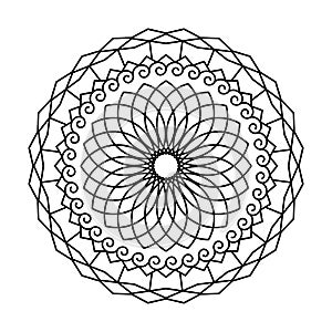 Swirl infinity circle vector mandala coloring book