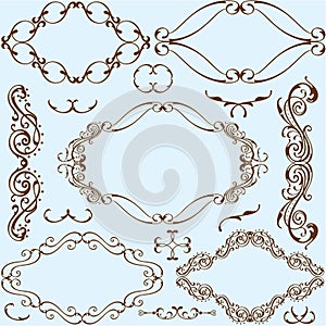 Swirl ornate art set