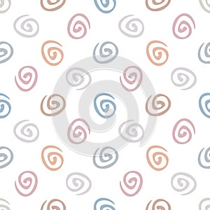 Swirl seamless geometric pattern. Seamless abstract spiral geometrical background.