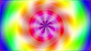 Swirl spin colorful rainbow background in radial