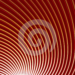 Swirl, spiral tricolor background. Radial thin rotating lines.