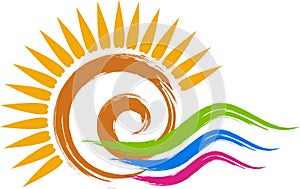 Swirl sun logo