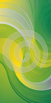 Swirled Shapes in Silver Greenyellow