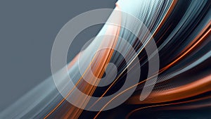 Swirling Abstract Patterns in Gray and Orange Tones