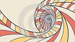 Swirling abstract striped pattern, optical illusion design element vector design Generative AI