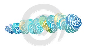 Swirling Abstract Wave Lines. Dynamic Energy Flow Pattern, vector design Generative AI