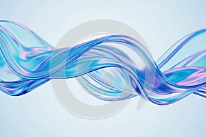Swirling Blue and Purple Iridescent Fluid Wave Abstract Background image