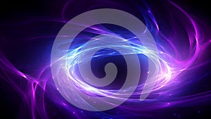 Swirling blue and purple strands of mystic energy