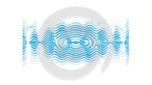 Swirling Blue Radial Wave Pattern, vector design Generative AI