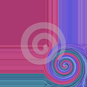 Swirling Candy Colored Corner With Matching Colored Square Seamless Pattern Repeat