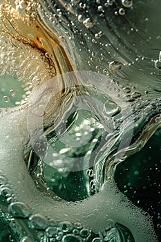 Swirling carbonation creates a mesmerizing pattern, inviting you to indulge in effervescent delight