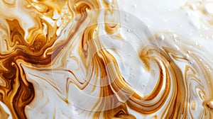 Swirling Coffee and Cream Abstract Background with Rich Textures