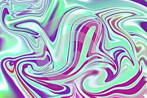 swirling colors and dynamic form in abstract liquid marble pattern with modern futuristic blue-green-pink gradient color