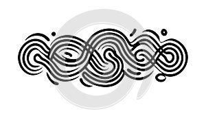 Swirling Concentric Lines Pattern, Abstract Dynamic Vector, vector design Generative AI