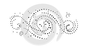 Swirling Dot Pattern: Abstract Motion Decorative Element, vector design Generative AI
