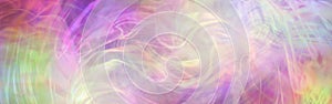 Swirling free flowing feminine pink and yellow energy background banner