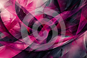 Swirling magenta hues interlace in a dynamic abstract composition